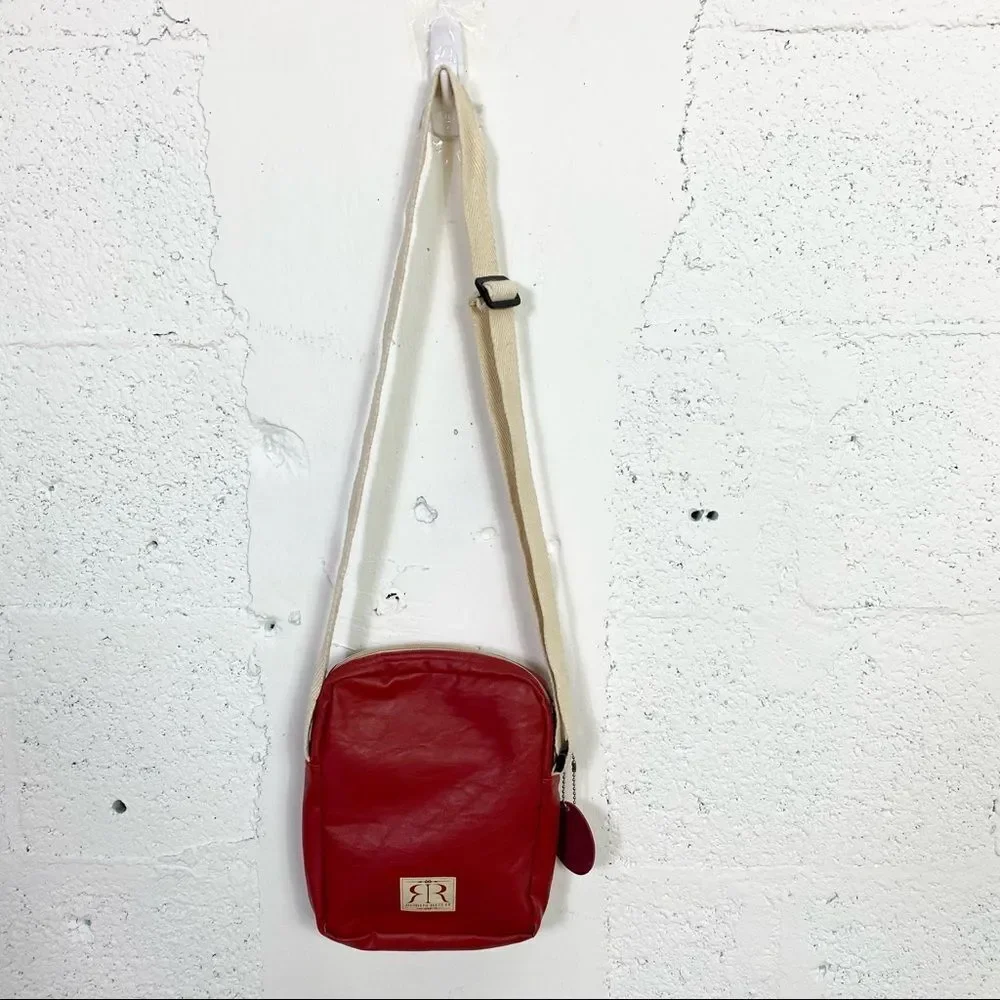 New Robin Ruth Red Vintage Style Madrid Messenger Crossbody Bag
